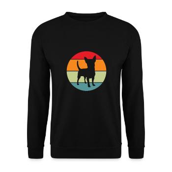 Chihuahua Dog Dog School Dog Owner Gift - Unisex Sweatshirt - black - Front - Alina (178cm) & Michal (187cm)