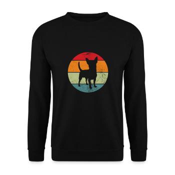 Chihuahua - Sweat-shirt Unisexe - noir - Devant - Alina (178cm) & Michal (187cm)