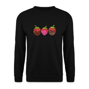 Chocolat - Sweat-shirt Unisexe - noir - Devant - Alina (178cm) & Michal (187cm)