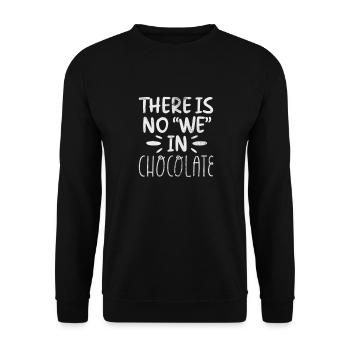 Schokolade - Unisex Pullover - Schwarz - Vorne - Alina (178cm) & Michal (187cm)