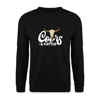 Cowboy Cowboy bottes Western cadeau - Sweat-shirt Unisexe - noir - Devant - Alina (178cm) & Michal (187cm)