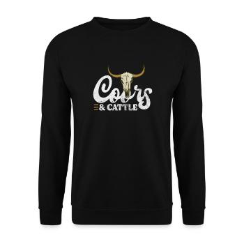 Cow-boy - Sweat-shirt Unisexe - noir - Devant - Alina (178cm) & Michal (187cm)