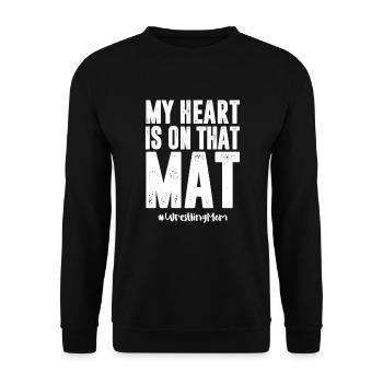 Wrestling Wrestler Fight Wrestling Ringer Gift - Unisex Sweatshirt - black - Front - Alina (178cm) & Michal (187cm)