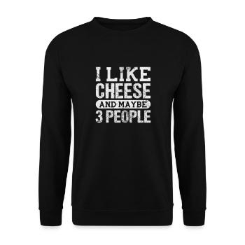 Cheese - Unisex Sweatshirt - black - Front - Alina (178cm) & Michal (187cm)