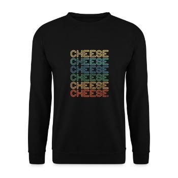 Cheese - Unisex Sweatshirt - black - Front - Alina (178cm) & Michal (187cm)