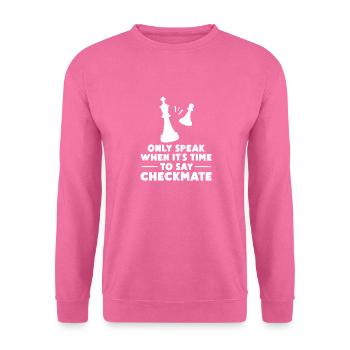 Schach Schachbrett Schachmatt Schachspieler - Unisex Pullover - Pink - Vorne
