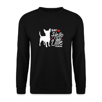 Chihuahua chien chien école chien propriétaire cadeau - Sweat-shirt Unisexe - noir - Devant - Alina (178cm) & Michal (187cm)