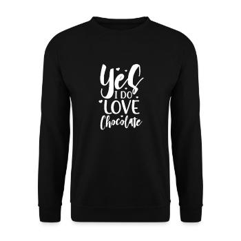 Chocolate Chocolate Food Cocoa Gift - Unisex Sweatshirt - black - Front - Alina (178cm) & Michal (187cm)