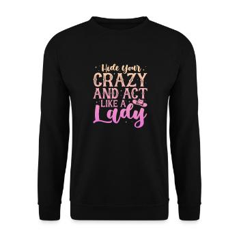 Cowboy Cowboy bottes Western cadeau - Sweat-shirt Unisexe - noir - Devant - Alina (178cm) & Michal (187cm)