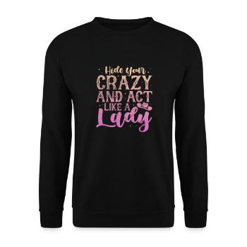 Cowboy - Unisex Pullover - Schwarz - Vorne - Alina (178cm) & Michal (187cm)
