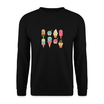 Glace - Sweat-shirt Unisexe - noir - Devant - Alina (178cm) & Michal (187cm)