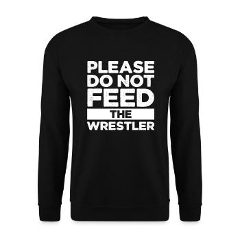 Wrestling Wrestler Fight Wrestling Ringer Gift - Unisex Sweatshirt - black - Front - Alina (178cm) & Michal (187cm)