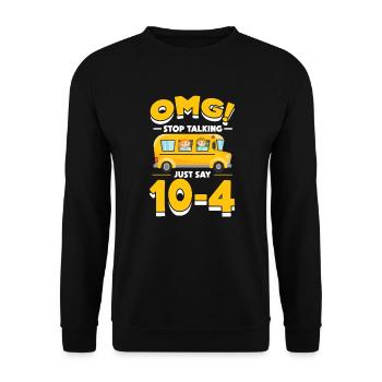 Bus Driver Bus Driver Bus Schuhlbus Gift - Unisex Sweatshirt - black - Front - Alina (178cm) & Michal (187cm)