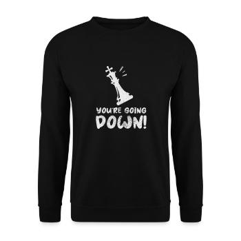 Schach - Unisex Pullover - Schwarz - Vorne - Alina (178cm) & Michal (187cm)