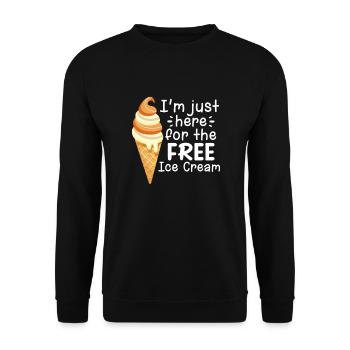 Ice Cream Ice Cream Ice Cream Summer Gift - Unisex Sweatshirt - black - Front - Alina (178cm) & Michal (187cm)