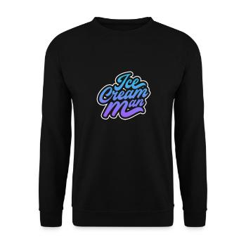 Eiscreme Eis Eiskrem Ice Cream Sommer Geschenk - Unisex Pullover - Schwarz - Vorne - Alina (178cm) & Michal (187cm)