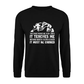 Wrestling - Unisex Pullover - Schwarz - Vorne - Alina (178cm) & Michal (187cm)