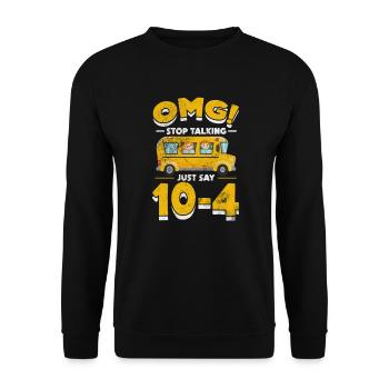 Busfahrer - Unisex Pullover - Schwarz - Vorne - Alina (178cm) & Michal (187cm)