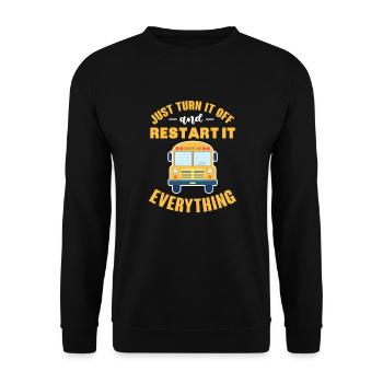 Bus Driver Bus Driver Bus Schuhlbus Gift - Unisex Sweatshirt - black - Front - Alina (178cm) & Michal (187cm)