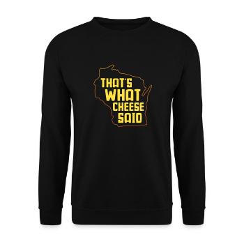 Cheese Cheesecake Food Gift - Unisex Sweatshirt - black - Front - Alina (178cm) & Michal (187cm)