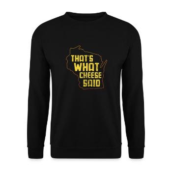 Cheese - Unisex Sweatshirt - black - Front - Alina (178cm) & Michal (187cm)