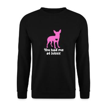 Chihuahua chien chien école chien propriétaire cadeau - Sweat-shirt Unisexe - noir - Devant - Alina (178cm) & Michal (187cm)