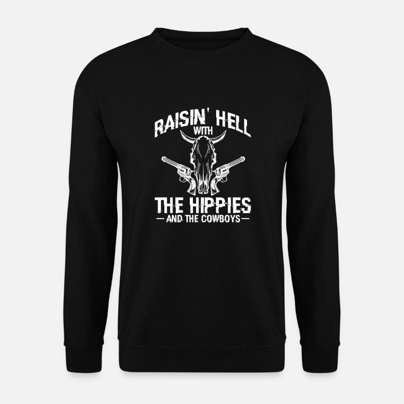 Cowboy Cowboy Boots Western Gift - Unisex Sweatshirt - black