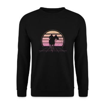 Cow-boy - Sweat-shirt Unisexe - noir - Devant - Alina (178cm) & Michal (187cm)