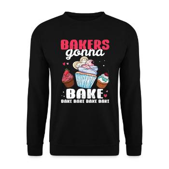Cupcake - Unisex Sweatshirt - black - Front - Alina (178cm) & Michal (187cm)