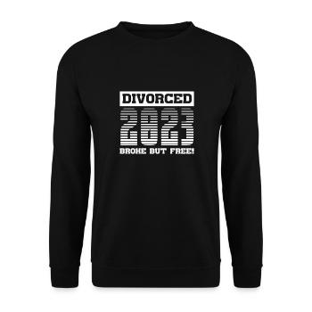 Scheidung Trennung Ende Beziehung Geschenk - Unisex Pullover - Schwarz - Vorne - Alina (178cm) & Michal (187cm)