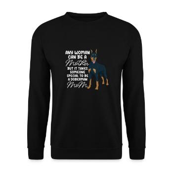 Doberman chien chiens cadeau pour animaux de compagnie - Sweat-shirt Unisexe - noir - Devant - Alina (178cm) & Michal (187cm)