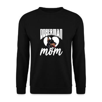 Doberman chien chiens cadeau pour animaux de compagnie - Sweat-shirt Unisexe - noir - Devant - Alina (178cm) & Michal (187cm)
