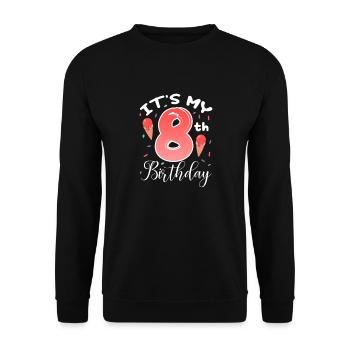 Ice Cream Ice Cream Ice Cream Summer Gift - Unisex Sweatshirt - black - Front - Alina (178cm) & Michal (187cm)