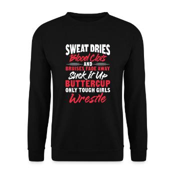Wrestling Wrestler Fight Wrestling Ringer Gift - Unisex Sweatshirt - black - Front - Alina (178cm) & Michal (187cm)