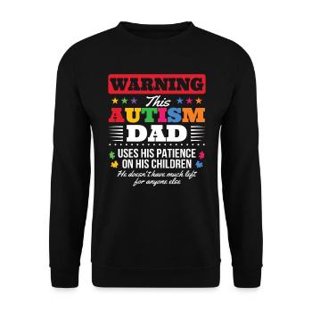 Autismus Dad Awareness Day Autist Geschenk - Unisex Pullover - Schwarz - Vorne - Alina (178cm) & Michal (187cm)