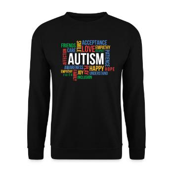 Autismus - Unisex Pullover - Schwarz - Vorne - Alina (178cm) & Michal (187cm)