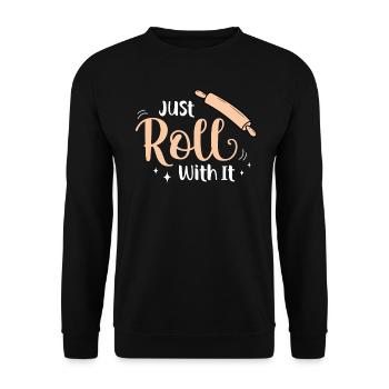 Baker Bakery Bakery Baking Gift - Unisex Sweatshirt - black - Front - Alina (178cm) & Michal (187cm)
