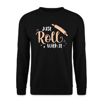 Baker - Unisex Sweatshirt - black - Front - Alina (178cm) & Michal (187cm)