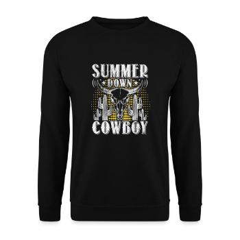 Cow-boy - Sweat-shirt Unisexe - noir - Devant - Alina (178cm) & Michal (187cm)