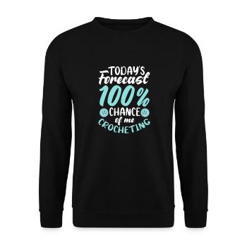 Crochet tricot couture couturière cadeau - Sweat-shirt Unisexe - noir - Devant - Alina (178cm) & Michal (187cm)