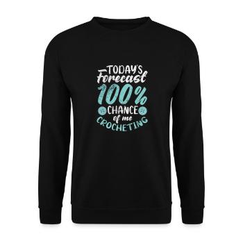Crochet Knitting - Unisex Sweatshirt - black - Front - Alina (178cm) & Michal (187cm)