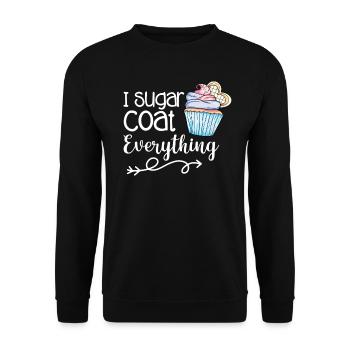 Cupcake Muffin Baking Gift - Unisex Sweatshirt - black - Front - Alina (178cm) & Michal (187cm)