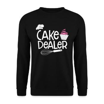 Cupcake Muffin Baking Gift - Unisex Sweatshirt - black - Front - Alina (178cm) & Michal (187cm)