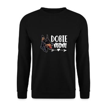 Doberman chien chiens cadeau pour animaux de compagnie - Sweat-shirt Unisexe - noir - Devant - Alina (178cm) & Michal (187cm)