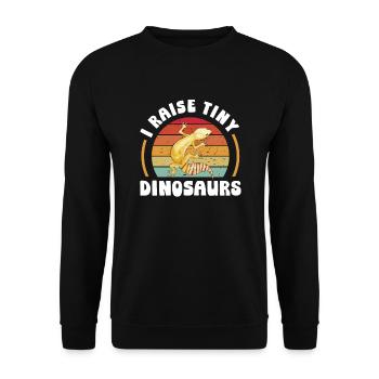 Gecko Salamander Lizard Reptile Gift - Unisex Sweatshirt - black - Front - Alina (178cm) & Michal (187cm)