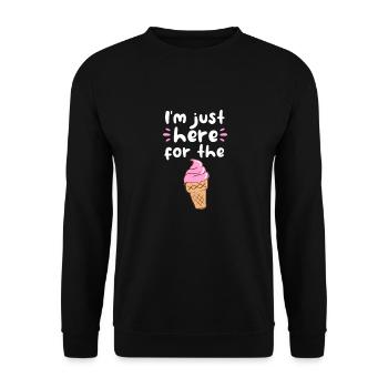 Eiscreme Eis Eiskrem Ice Cream Sommer Geschenk - Unisex Pullover - Schwarz - Vorne - Alina (178cm) & Michal (187cm)