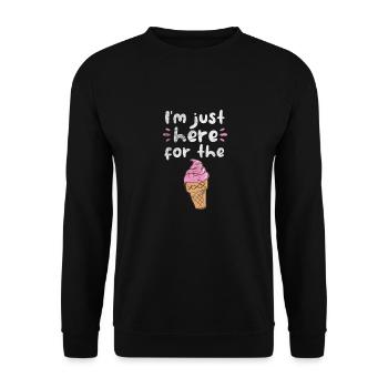 Eiscreme - Unisex Pullover - Schwarz - Vorne - Alina (178cm) & Michal (187cm)
