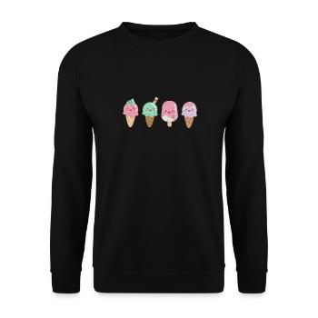 Glace - Sweat-shirt Unisexe - noir - Devant - Alina (178cm) & Michal (187cm)
