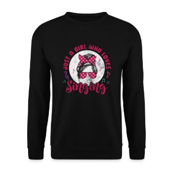 Singer - Unisex Sweatshirt - black - Front - Alina (178cm) & Michal (187cm)
