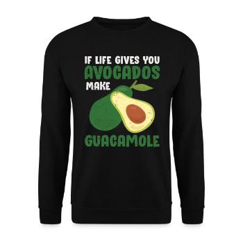 Avocado - Unisex Pullover - Schwarz - Vorne - Alina (178cm) & Michal (187cm)
